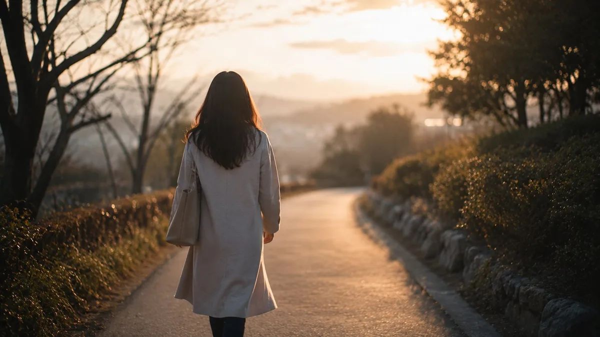 離婚後の新しい人生へ歩み出す女性のイメージ