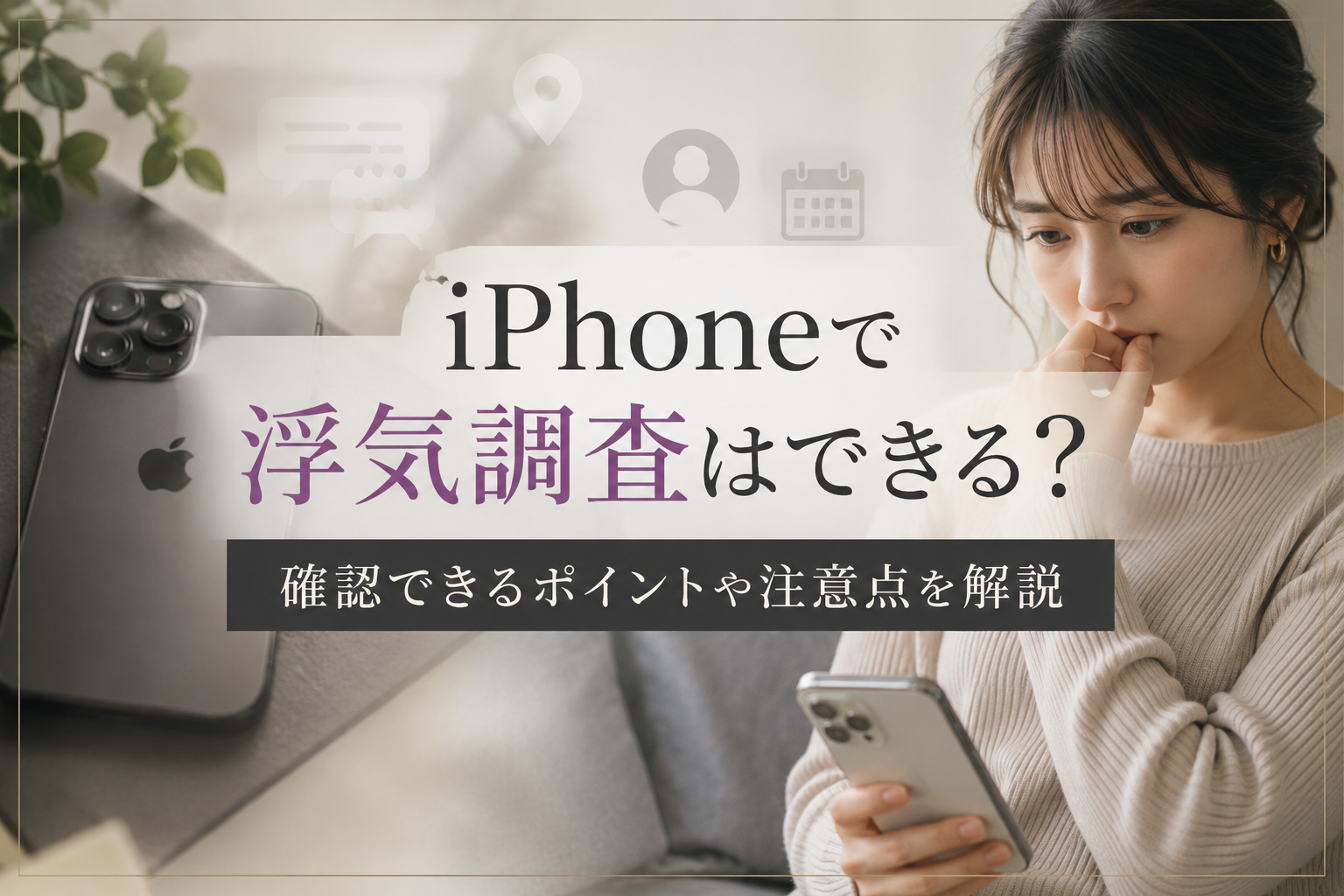 iPhoneで浮気調査はできる？確認できるポイントや注意点を解説